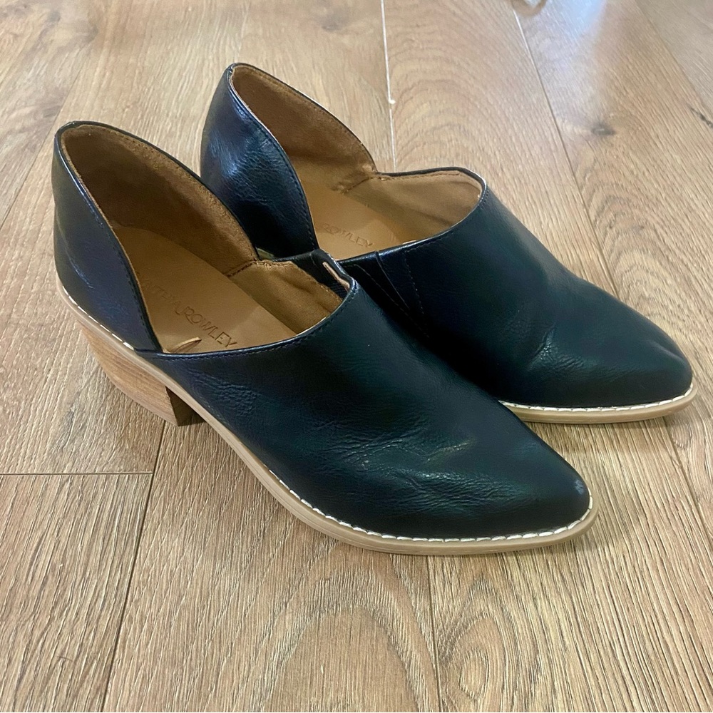 Cynthia Rowley Black Leather Mules